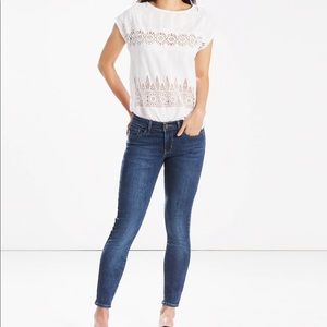 Levi’s 711 skinny blue jeans